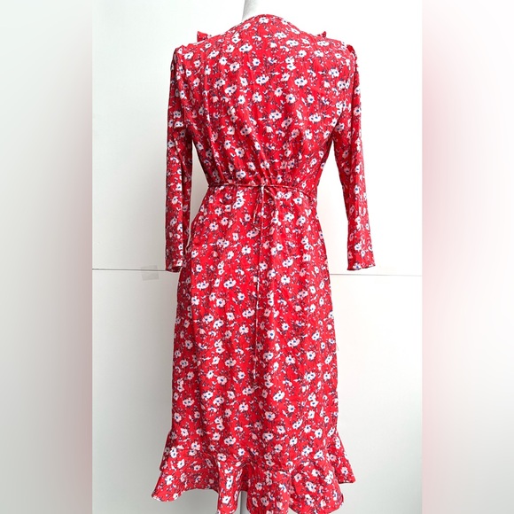 Wrap Dress, red, size M - Picture 8 of 10